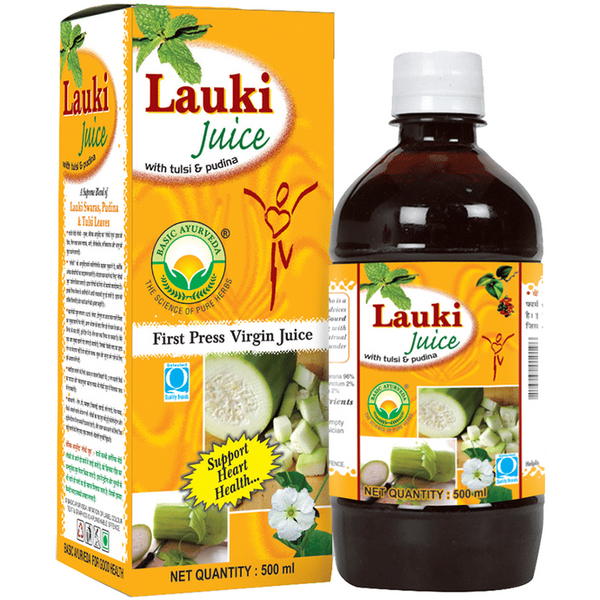 Basic Ayurveda Lauki Juice with Tulsi & Pudina | Supports Weight Management & Heart Health - Distacart