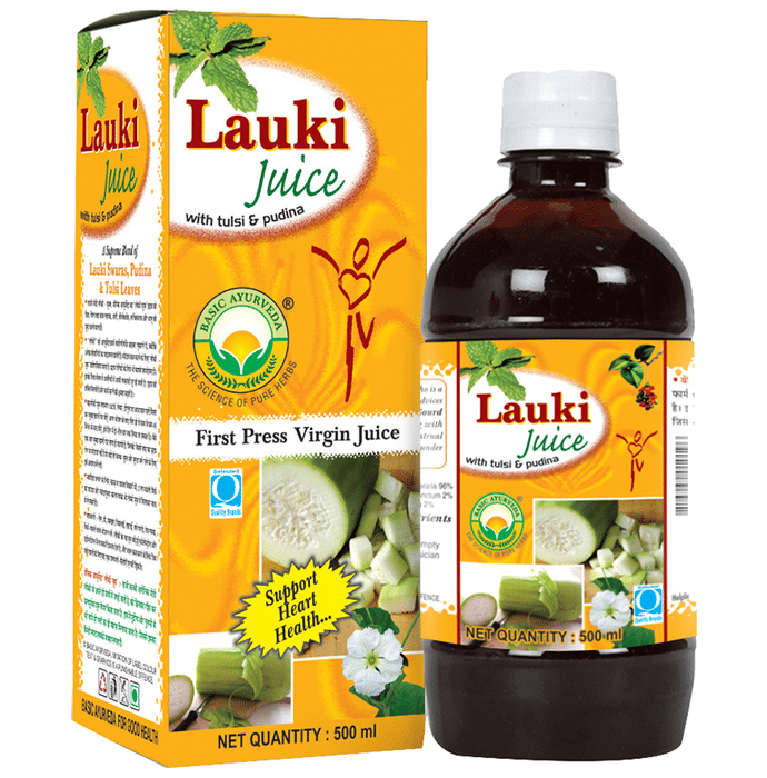 Basic Ayurveda Lauki Juice with Tulsi & Pudina | Supports Weight Management & Heart Health - Distacart