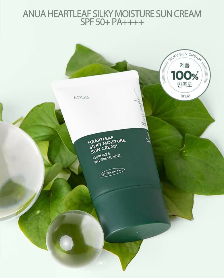Anua Hearleaf Silky Moisture Suncream - Korean Skincare - Distacart