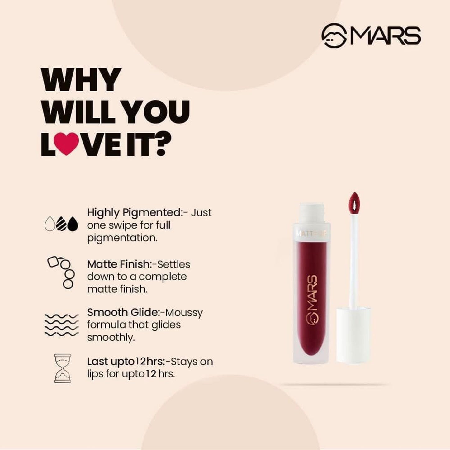 MARS Cosmetics Liquid Lip Color - Outrageous - Distacart