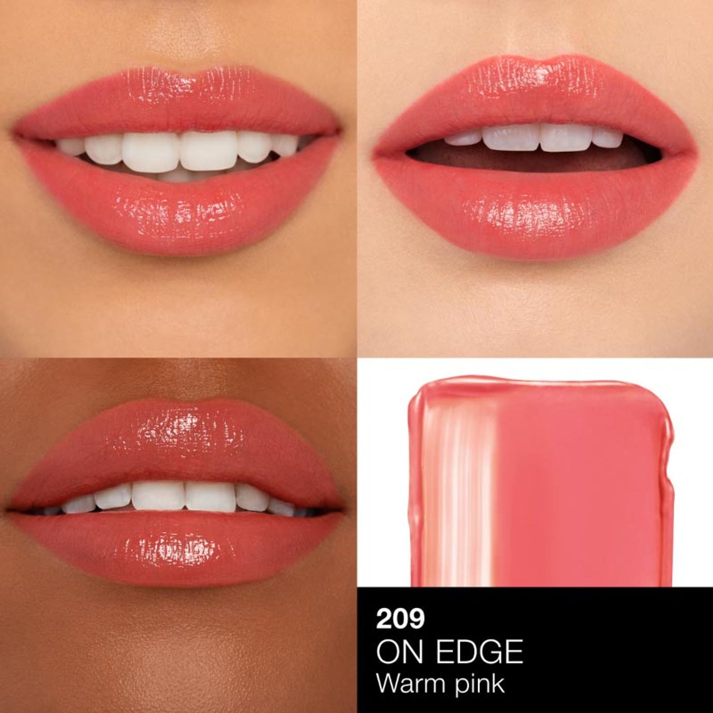 nars afterglow sensual shine lipstick on edge