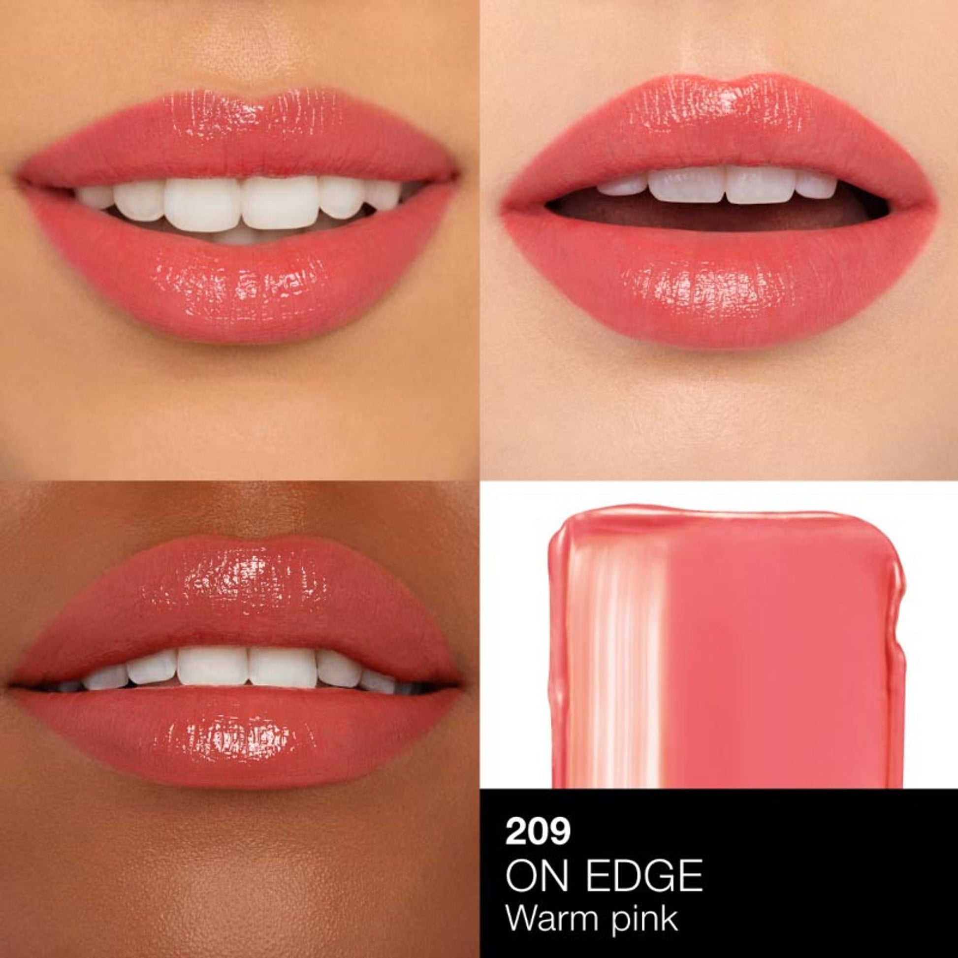 nars afterglow sensual shine lipstick on edge