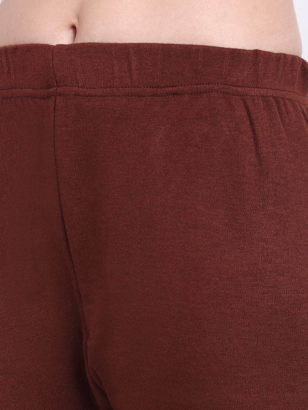 TAG 7 Women Pack Of 2 Red & Burgundy Solid Woolen Ankle Length Leggings - Distacart