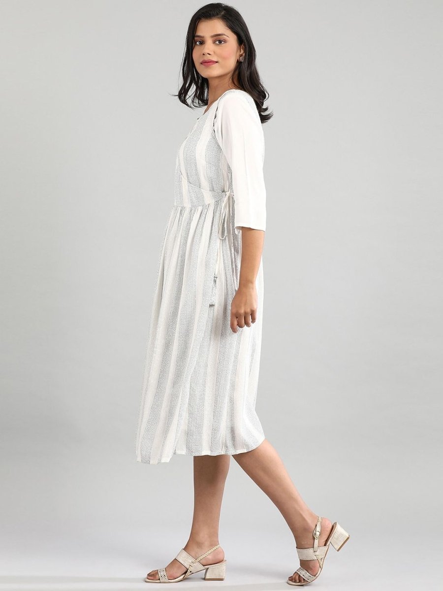 AURELIA White A-Line Midi Dress