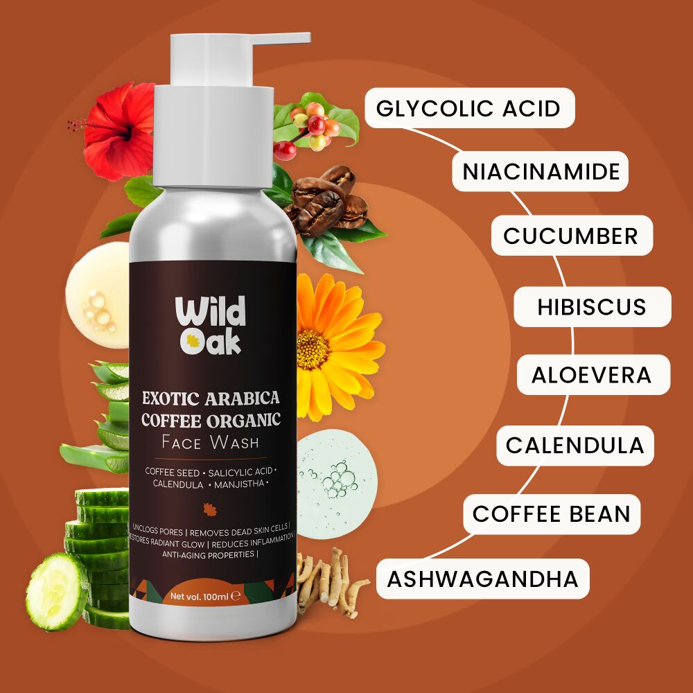 Wild Oak Exotic Arabica Coffee Organic Facewash - Distacart
