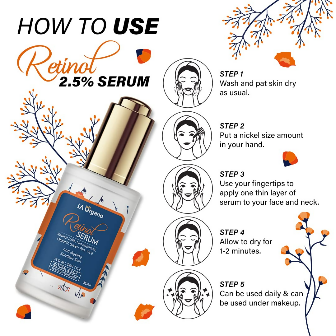 LA Organo 2.5% Retinol Face Serum - Distacart
