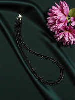 Thumbnail for Joban Fashion Women Black 2 Layer Agate Necklace, Silver Finish - Distacart