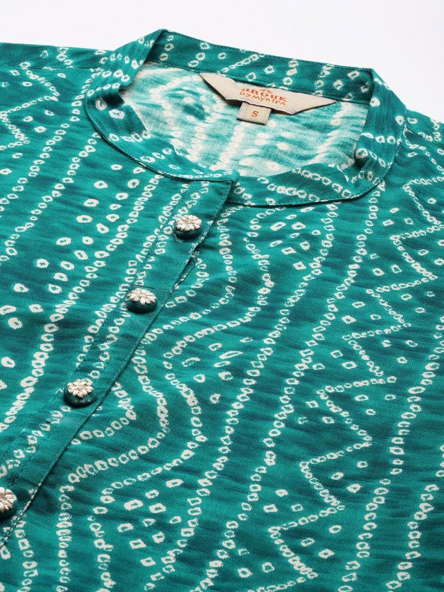 Anouk Bandhani Dyed Kurta - Distacart