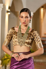 Thumbnail for Vishnu Weaves Women's Wine Soft Tussar Silk Printed Saree with Blouse