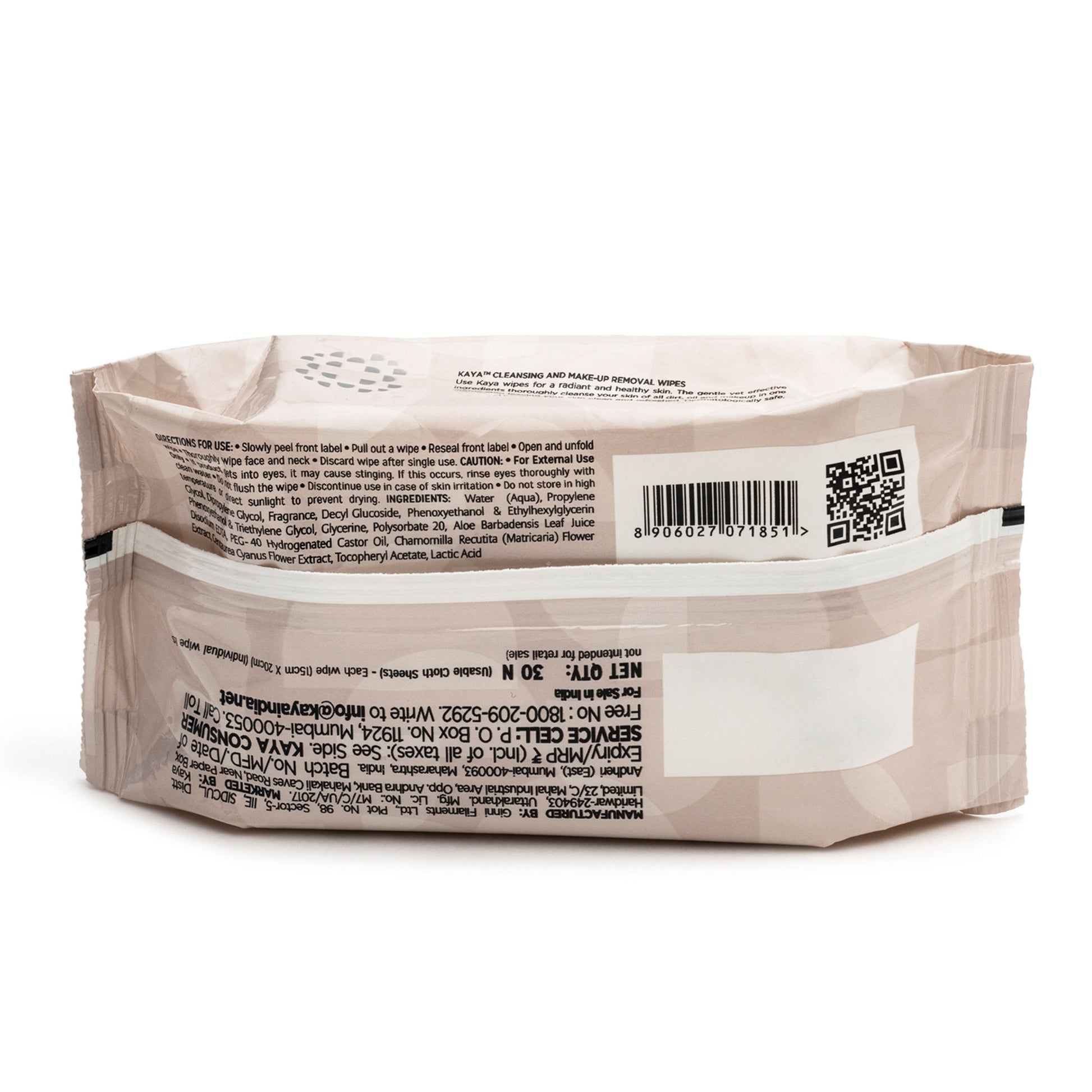 Kaya Everyday Cleansing Wipes - Everyday Essentials (30 Pieces)