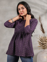 Thumbnail for Anubhutee Ethnic Motifs Printed Notched Neck A-Line Kurti - Distacart