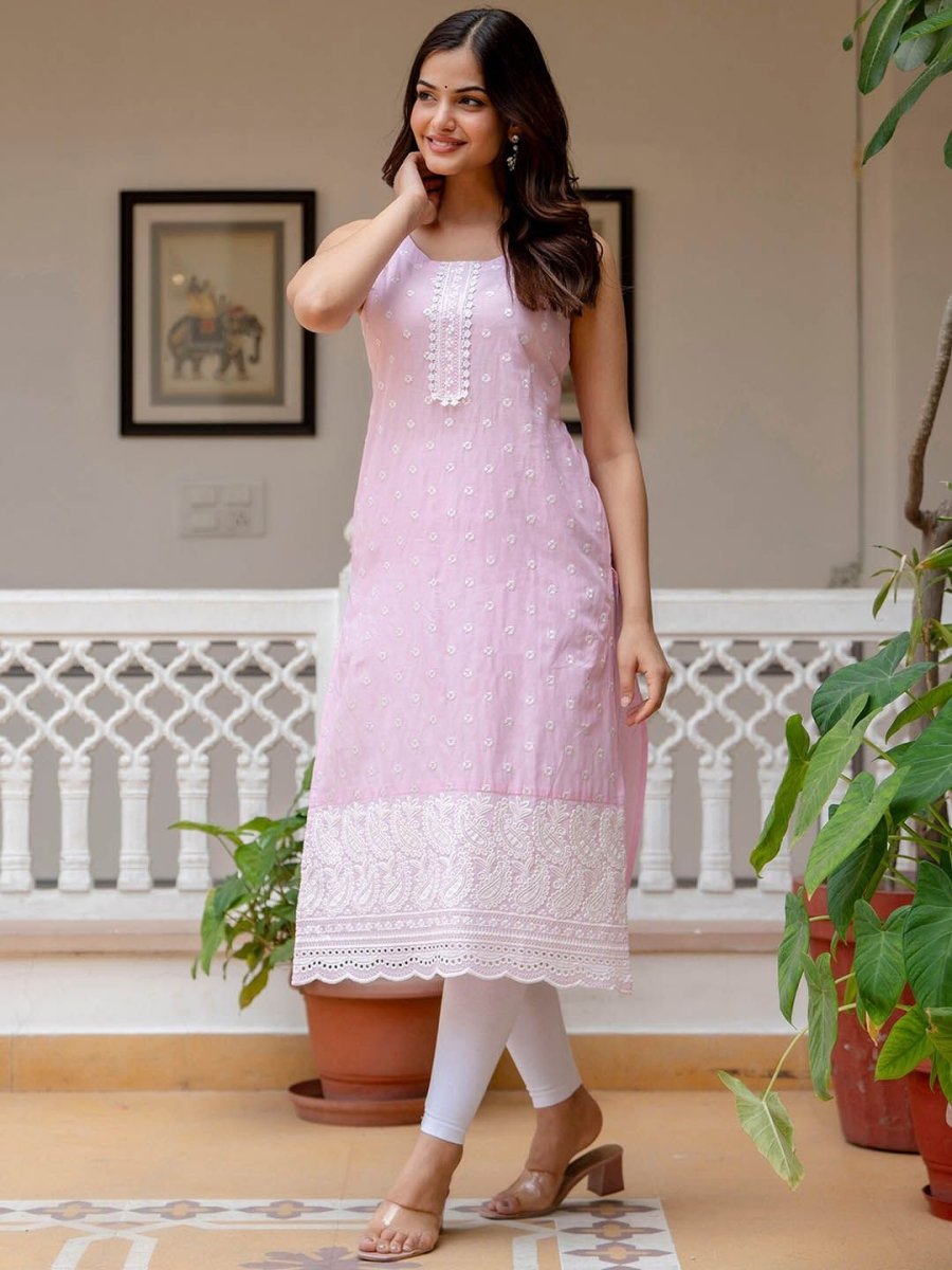 Anouk Women Floral Embroidered Thread Work Floral Kurta - Distacart