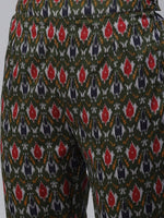 Thumbnail for Aks Ethnic Motifs Printed Cold-Shoulder Sleeves Pure Cotton Kurta With Trousers - Distacart