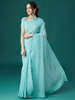 Thumbnail for kasee Ethnic Motifs Embroidered Embellished Saree - Distacart