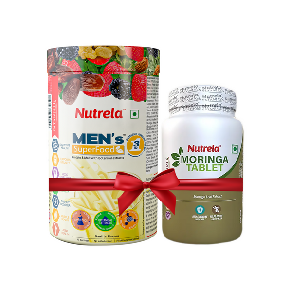 Patanjali Nutrela Men's Superfood + Moringa Tablets Combo - Distacart