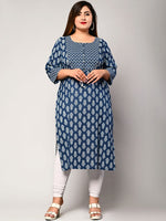 Thumbnail for Swasti Women Blue Floral Printed Floral Kurta - Distacart