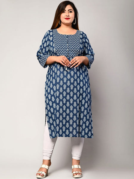 Swasti Women Blue Floral Printed Floral Kurta - Distacart