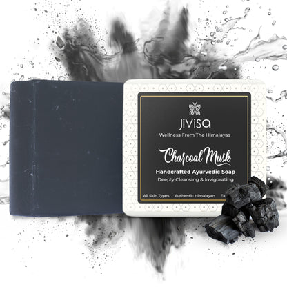 JiViSa Charcoal Musk Handcraft Ayurvedic Soap - Distacart