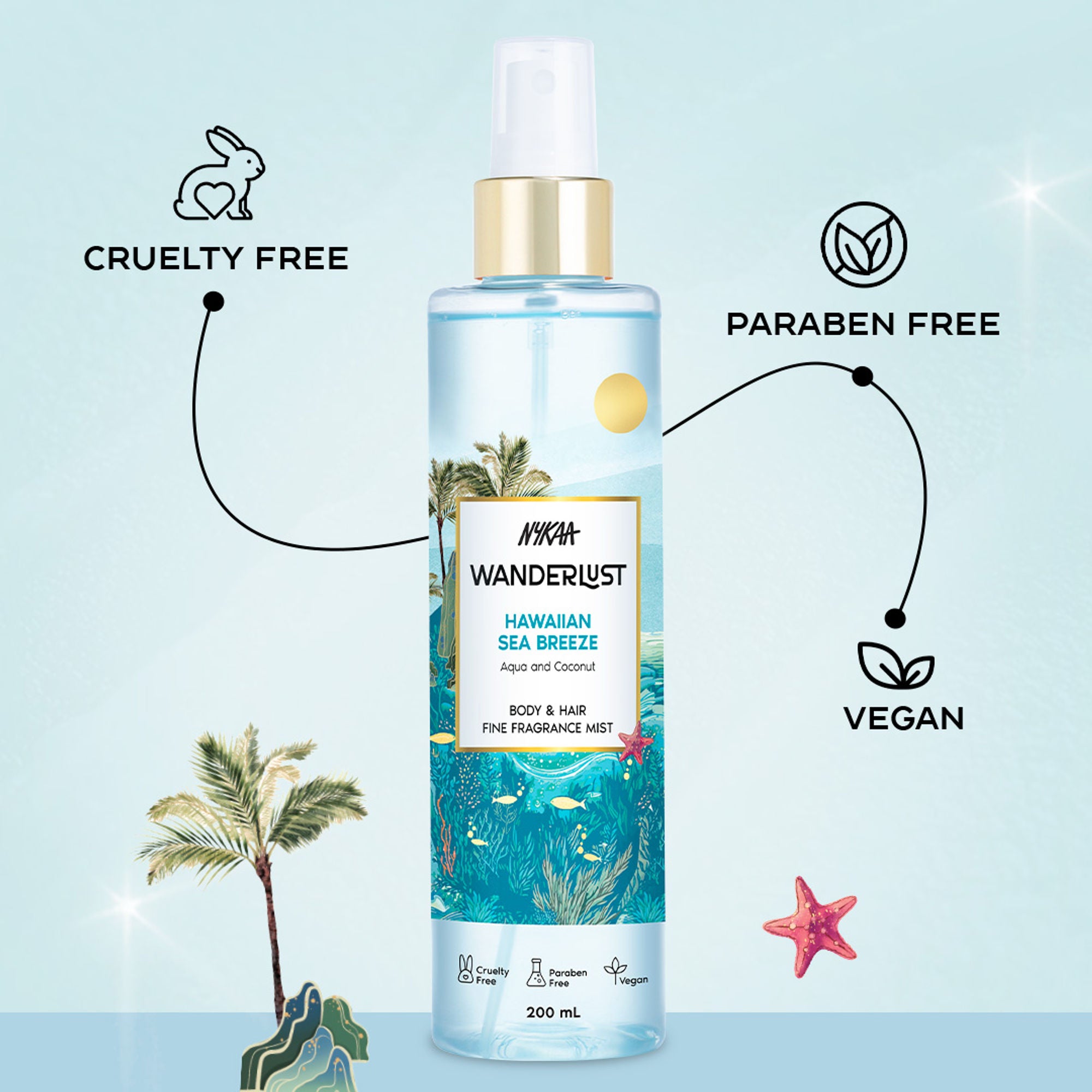 Wanderlust Fragrance Mist For Her - Hawaiian Sea Breeze - Distacart