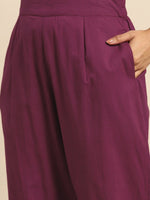 Thumbnail for All About You Striped Pleated Sequinned Pure Cotton Kurta with Trousers - Distacart