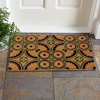 HOKIPO Large Printed Coir Rectangular Doormats For Entrance Main Door Mat - Dista