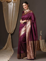 Thumbnail for Anouk Woven Design Zari Silk Blend Banarasi Saree - Distacart