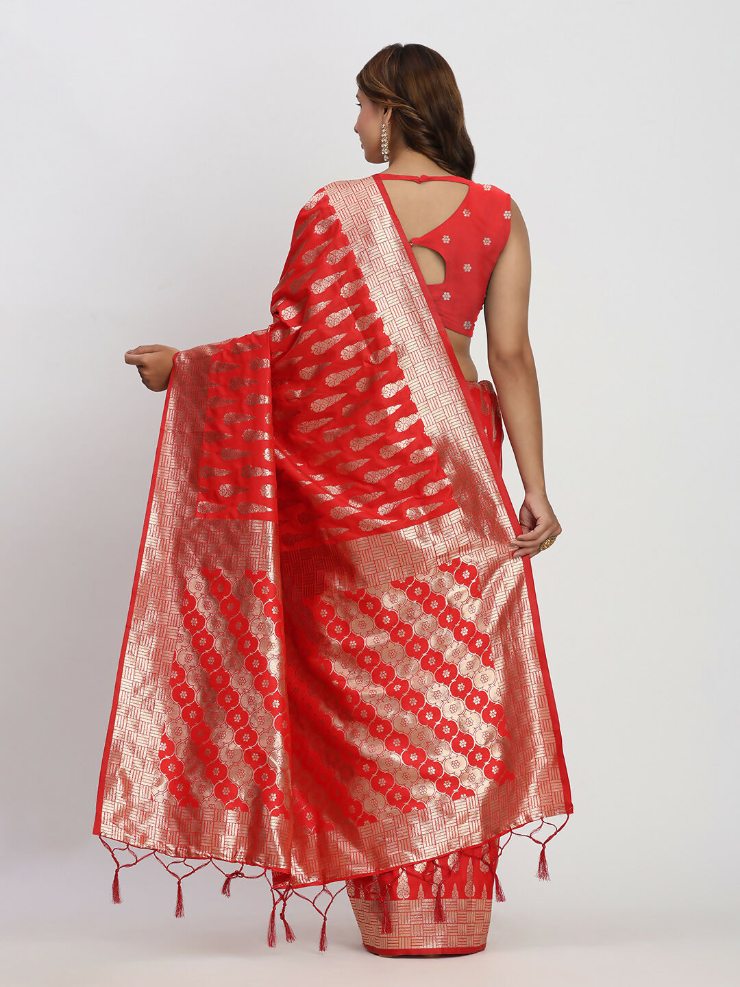 Astita Banarasi Silk Red Saree
