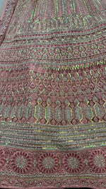 Thumbnail for Jyoti Fashion Women's Pink Heavy Net Fancy Dori, Multi Thread, Rainbow Sequins and Diamond Work Wedding Lehenga Choli - Distacart