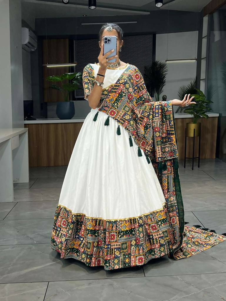 Yash Enterprise Multi Color Rayon Embroidery Semi Stitched Navratri Chaniya Choli - Dista