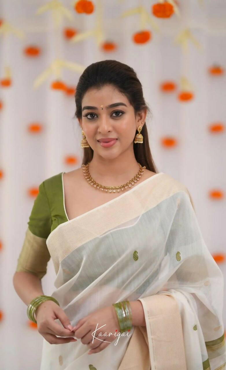 Preksha Creation Mehendi Designer Banarasi Soft Silk Women Saree