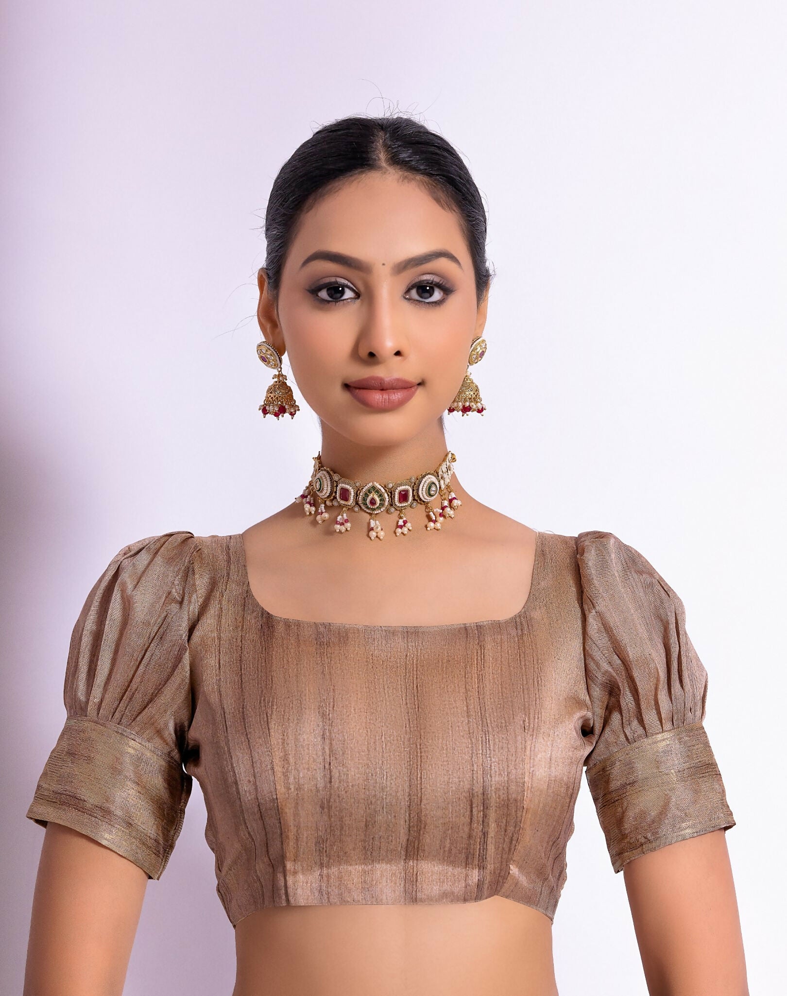 Vishnu Weaves Women's Coffee Tussar Silk Zari Woven Saree with Blouse - Distacart