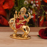 Thumbnail for Collectible India Gold Plated Goddess Maa Durga Sherawali Mata Idol - Distacart
