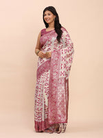 Thumbnail for Astita Linen Cotton Purple Saree