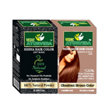 Thumbnail for VedicAyurveda Henna Based Hair Colour - Soft black & Chestnut Brown - Dista