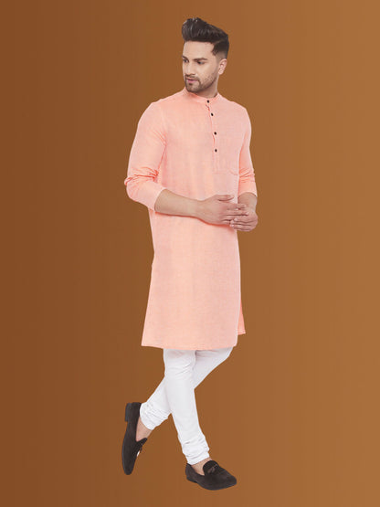 Even Apparels Men's Pure Cotton Orange Kurta - Distacart