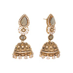 Thumbnail for Nuyug 22K Gold Plated Aureate Swirl Jhumki Earrings