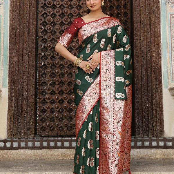 Astita Green Silk Saree