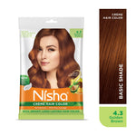 Thumbnail for Nisha Creme Hair Color for Women - Golden Brown - Distacart