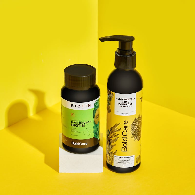 Bold Care Anti-dandruff Shampoo + Biotin Supplements Combo - Distacart