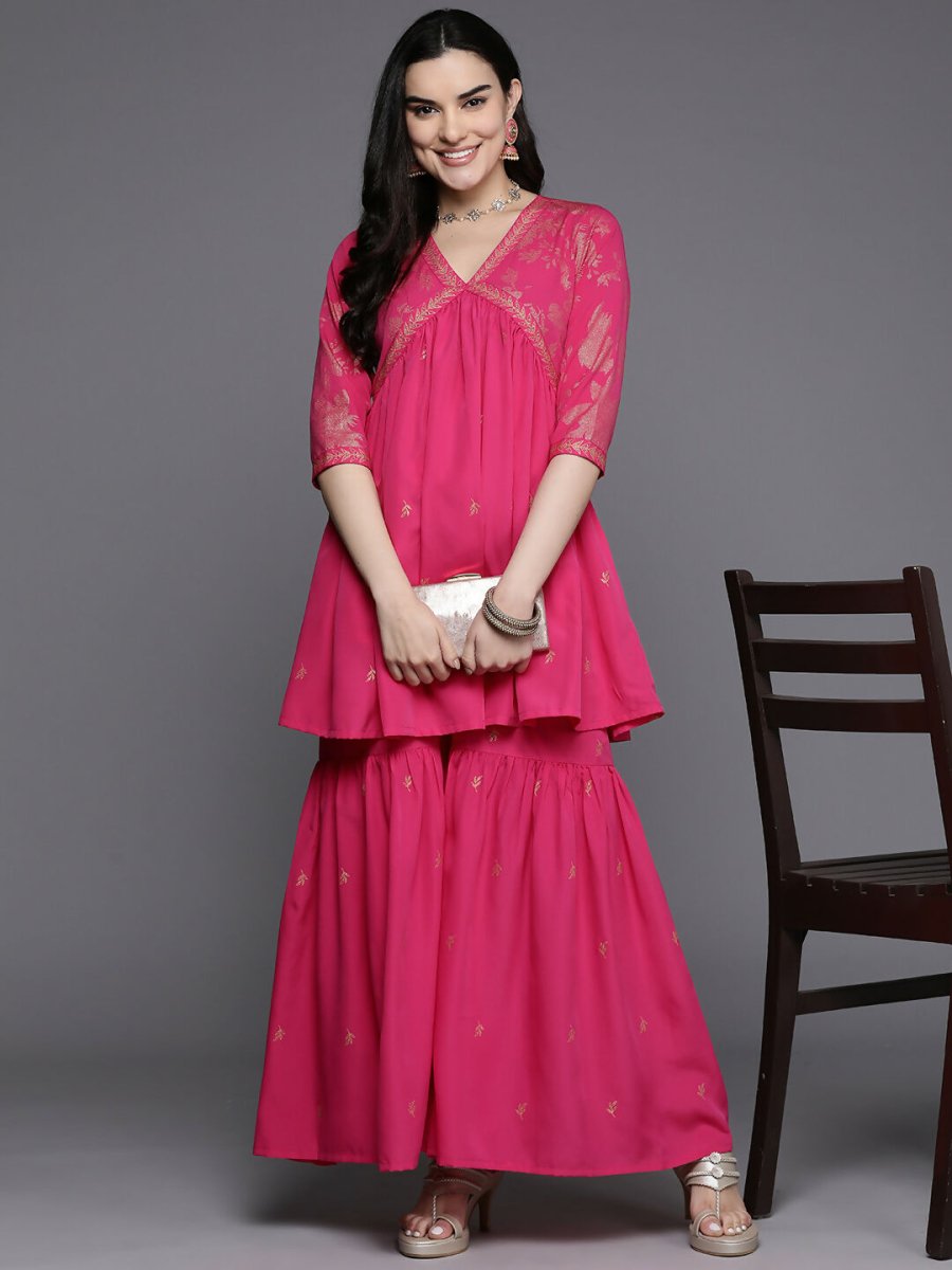 Ahalyaa Women's Traditional Wear Co-ods - Pink - Distacart