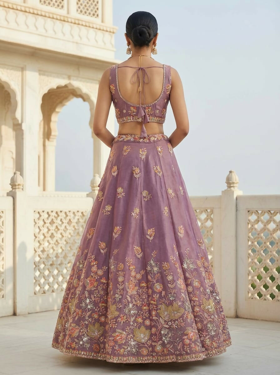 Buy Lehenga Mart Designer Indian Wedding Lehenga Choli-Lavender Online at  Low Prices - Indian Store