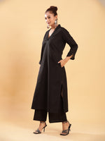 Thumbnail for BohoJazz Classic Signature Hand-Embroidered Kurta Pant - Black