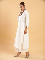 Thumbnail for BohoJazz Classic Signature Hand-Embroidered Kurta Pant - White