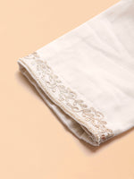 Thumbnail for BohoJazz Sunehri Embroidered Kurta Pants with Dupatta - Ivory