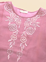 Thumbnail for BohoJazz Nazm Embroidered Kurta Pants with Dupatta - Mauve