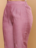 Thumbnail for BohoJazz Nazm Embroidered Kurta Pants with Dupatta - Mauve