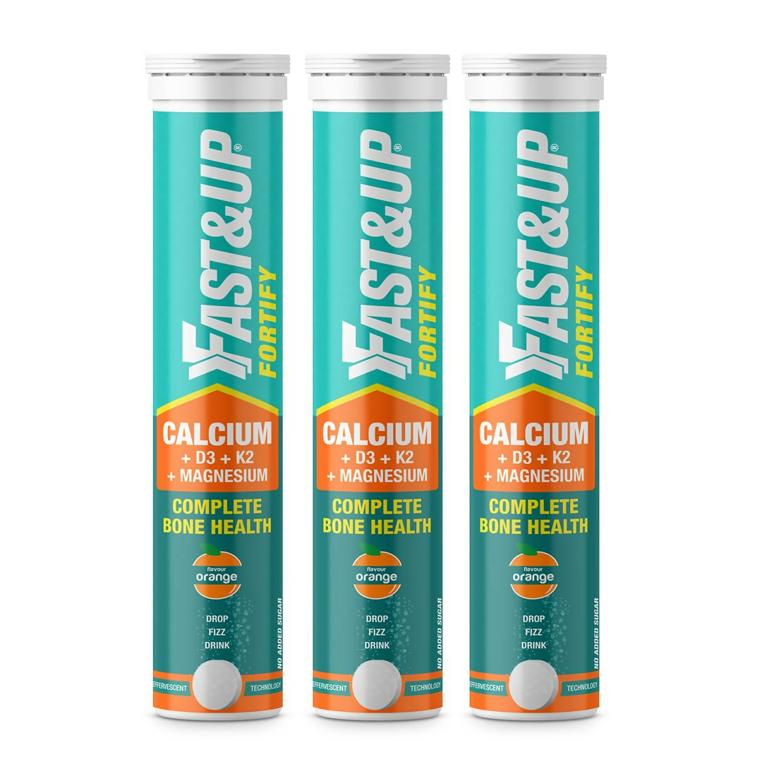 Fast&Up Fortify - Calcium with Essential Vitamin D3 Tablets - Orange Flavour