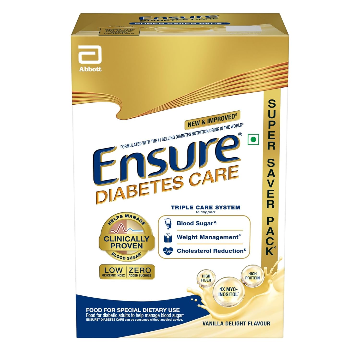 Ensure Diabetes Care Powder Vanilla Flavour - Sugar Free Health Drink