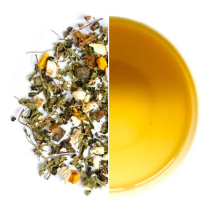 Tassyam Organics Tulsi Ginger Lemon Haldi Green Tea - Distacart