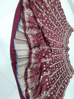 Thumbnail for Jyoti Fashion Classy Maroon Silk 3MM Sequins with Thread & Coding Embroidery Lehenga Choli with Dupatta - Distacart